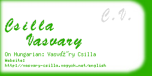 csilla vasvary business card